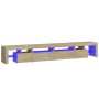 Mueble de TV con luces LED roble Sonoma 260x36,5x40 cm de vidaXL, Muebles TV - Ref: Foro24-3152820, Precio: 200,50 €, Descuen...