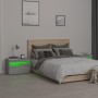 Bedside tables with LED lights 2 pcs sonoma gray 60x35x40 cm by vidaXL, Nightstands - Ref: Foro24-3152829, Price: 78,03 €, Di...