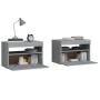 Bedside tables with LED lights 2 pcs sonoma gray 60x35x40 cm by vidaXL, Nightstands - Ref: Foro24-3152829, Price: 78,03 €, Di...