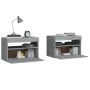 Bedside tables with LED lights 2 pcs sonoma gray 60x35x40 cm by vidaXL, Nightstands - Ref: Foro24-3152829, Price: 74,86 €, Di...