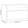 Bedside tables with LED lights 2 pcs sonoma gray 60x35x40 cm by vidaXL, Nightstands - Ref: Foro24-3152829, Price: 74,86 €, Di...