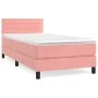 Box spring bed with pink velvet mattress 100x200 cm by vidaXL, Beds and slatted bases - Ref: Foro24-3141352, Price: 290,25 €,...