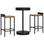 Bar table and garden stools 3 pieces acacia wood PE rattan black by vidaXL, Garden sets - Ref: Foro24-3187714, Price: 174,17 ...
