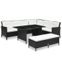 3-teiliges Gartenmöbel-Set und Kissen aus synthetischem Rattan schwarz von vidaXL, Gartensets - Ref: Foro24-48154, Preis: 704...