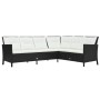 3-teiliges Gartenmöbel-Set und Kissen aus synthetischem Rattan schwarz von vidaXL, Gartensets - Ref: Foro24-48154, Preis: 704...