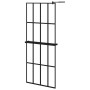 Mampara ducha con estante vidrio ESG y aluminio negro 80x195 cm | Foro24.es | Tu tienda online para hogar, jardín y más Foro24.es