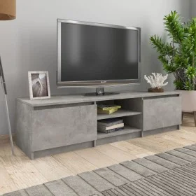 Mueble de TV madera contrachapada gris hormigón 140x40x35,5 cm de vidaXL, Muebles TV - Ref: Foro24-800652, Precio: 79,61 €, D...