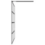 Mampara ducha con estante vidrio ESG y aluminio negro 80x195 cm de vidaXL, Paredes y mamparas de ducha - Ref: Foro24-3185443,...