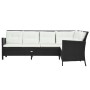 3-teiliges Gartenmöbel-Set und Kissen aus synthetischem Rattan schwarz von vidaXL, Gartensets - Ref: Foro24-48154, Preis: 704...
