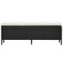 3-teiliges Gartenmöbel-Set und Kissen aus synthetischem Rattan schwarz von vidaXL, Gartensets - Ref: Foro24-48154, Preis: 704...