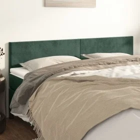 Zwei Kopfteile aus dunkelgrünem Samt, jeweils 90x5x78/88 cm. von vidaXL, Kopf- und Fußteile - Ref: Foro24-345841, Preis: 81,5...
