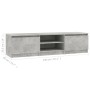TV-Schrank aus betongrauem Sperrholz, 140 x 40 x 35,5 cm von vidaXL, TV-Möbel - Ref: Foro24-800652, Preis: 80,68 €, Rabatt: %