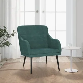 Sillón de terciopelo verde oscuro 63x76x80 cm de vidaXL, Sillones - Ref: Foro24-351438, Precio: 98,48 €, Descuento: %