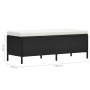 3-teiliges Gartenmöbel-Set und Kissen aus synthetischem Rattan schwarz von vidaXL, Gartensets - Ref: Foro24-48154, Preis: 704...