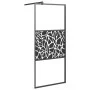 Duschwand mit ESG-Glasablage und schwarzem Aluminium 100x195cm von vidaXL, Duschwände und Duschwände - Ref: Foro24-3185476, P...