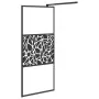Duschwand mit ESG-Glasablage und schwarzem Aluminium 100x195cm von vidaXL, Duschwände und Duschwände - Ref: Foro24-3185476, P...