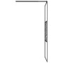 Duschwand mit ESG-Glasablage und schwarzem Aluminium 100x195cm von vidaXL, Duschwände und Duschwände - Ref: Foro24-3185476, P...