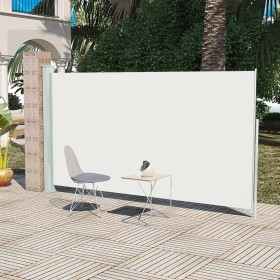 Toldo lateral de jardín o terraza crema 160x300 cm