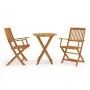 Klappbarer Bistrotisch und Stühle 3-teilig aus massivem Akazienholz von vidaXL, Gartensets - Ref: Foro24-43381, Preis: 155,44...