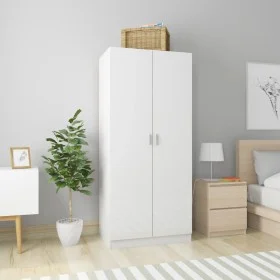 Weißer glänzender Sperrholzschrank 80x52x180 cm von vidaXL, Kleiderschränke - Ref: Foro24-800627, Preis: 162,78 €, Rabatt: %