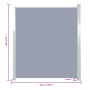 Toldo lateral retráctil 160x500 cm gris de vidaXL, Sombrillas - Ref: Foro24-45464, Precio: 83,41 €, Descuento: %