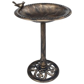 Bronzefarbenes Vogelbad aus Kunststoff für den Garten von vidaXL, Vogelbäder - Ref: Foro24-48223, Preis: 44,78 €, Rabatt: %