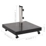 Schwarzer quadratischer Sonnenschirmständer aus Granit, 30 kg von vidaXL, Schirmständer - Ref: Foro24-48565, Preis: 94,72 €, ...