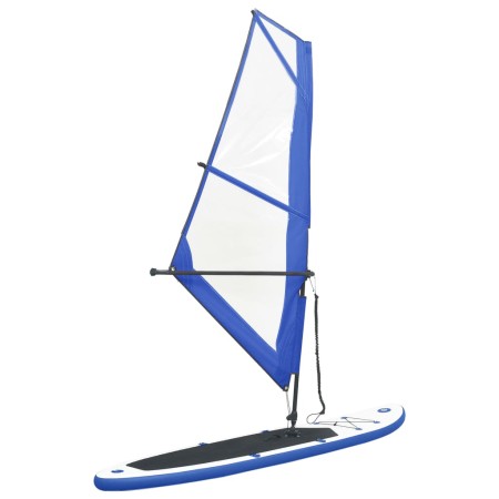 Aufblasbares Paddle-Surfbrett mit blau-weißem Segel von vidaXL, Paddleboards - Ref: Foro24-92210, Preis: 530,17 €, Rabatt: %