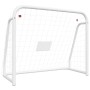 Fußballtor mit Stahl- und weißem Polyesternetz, 125 x 96 x 60 cm von vidaXL, Fußballtore - Ref: Foro24-93732, Preis: 49,91 €,...