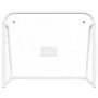Fußballtor mit Stahl- und weißem Polyesternetz, 125 x 96 x 60 cm von vidaXL, Fußballtore - Ref: Foro24-93732, Preis: 53,30 €,...