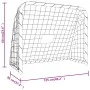 Fußballtor mit Stahl- und weißem Polyesternetz, 125 x 96 x 60 cm von vidaXL, Fußballtore - Ref: Foro24-93732, Preis: 53,30 €,...
