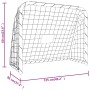 Fußballtor mit Stahl- und weißem Polyesternetz, 125 x 96 x 60 cm von vidaXL, Fußballtore - Ref: Foro24-93732, Preis: 49,91 €,...
