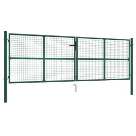 Grünes Gartengittertor aus Stahl, 400 x 125 cm von vidaXL, Gartentore - Ref: Foro24-145749, Preis: 434,16 €, Rabatt: %