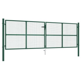 Green steel garden mesh gate 400x125 cm by vidaXL, garden gates - Ref: Foro24-145749, Price: 405,56 €, Discount: %