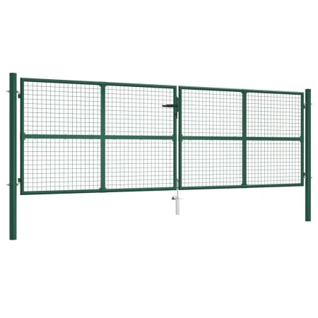Green steel garden mesh gate 400x125 cm by vidaXL, garden gates - Ref: Foro24-145749, Price: 440,72 €, Discount: %