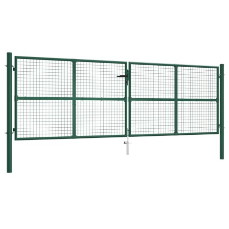 Grünes Gartengittertor aus Stahl, 400 x 125 cm von vidaXL, Gartentore - Ref: Foro24-145749, Preis: 405,56 €, Rabatt: %