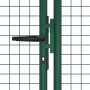 Puerta de malla para jardín de acero verde 400x125 cm