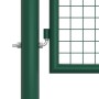 Puerta de malla para jardín de acero verde 400x125 cm