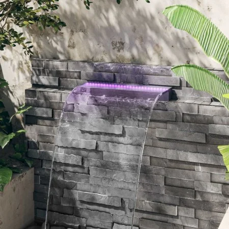 Waterfall fountain with acrylic RGB LED 60 cm by vidaXL, Fountains and waterfalls - Ref: Foro24-151403, Price: 141,38 €, Disc...