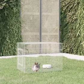 Galvanized iron rabbit cage 78x54x54 cm by vidaXL, Cages and habitats for small animals - Ref: Foro24-171567, Price: 35,02 €,...