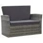 4-teiliges Gartenmöbel-Set und graue synthetische Rattankissen von vidaXL, Gartensets - Ref: Foro24-46086, Preis: 435,50 €, R...