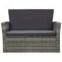 4-teiliges Gartenmöbel-Set und graue synthetische Rattankissen von vidaXL, Gartensets - Ref: Foro24-46086, Preis: 435,50 €, R...