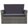 4-teiliges Gartenmöbel-Set und graue synthetische Rattankissen von vidaXL, Gartensets - Ref: Foro24-46086, Preis: 342,85 €, R...