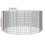 Kaninchenkäfig 12 Paneele aus verzinktem Eisen 54x100 cm von vidaXL, Käfige und Lebensräume für Kleintiere - Ref: Foro24-1715...