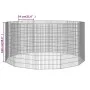 Rabbit cage 12 panels galvanized iron 54x100 cm by vidaXL, Cages and habitats for small animals - Ref: Foro24-171584, Price: ...