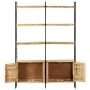 4-stufiges Regal aus rauem Mangoholz, 124 x 30 x 180 cm von vidaXL, Bücherregale und Regale - Ref: Foro24-284418, Preis: 433,...