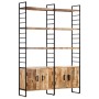 4-stufiges Regal aus rauem Mangoholz, 124 x 30 x 180 cm von vidaXL, Bücherregale und Regale - Ref: Foro24-284418, Preis: 437,...