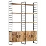4-stufiges Regal aus rauem Mangoholz, 124 x 30 x 180 cm von vidaXL, Bücherregale und Regale - Ref: Foro24-284418, Preis: 433,...