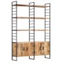 4-stufiges Regal aus rauem Mangoholz, 124 x 30 x 180 cm von vidaXL, Bücherregale und Regale - Ref: Foro24-284418, Preis: 437,...