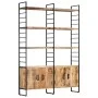 4-stufiges Regal aus rauem Mangoholz, 124 x 30 x 180 cm von vidaXL, Bücherregale und Regale - Ref: Foro24-284418, Preis: 433,...